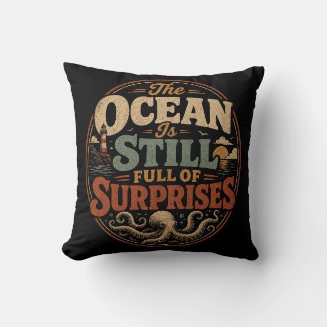 Coussin L'océan est encore plein de surprises (Recto)