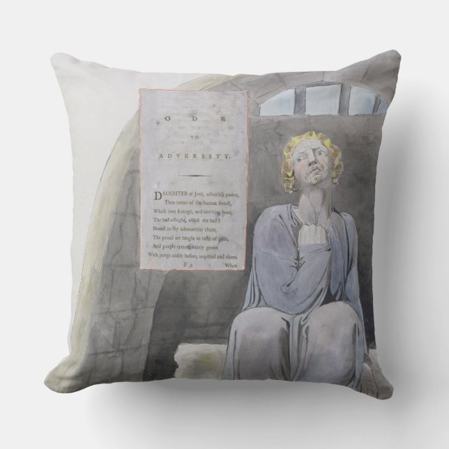 Coussin L'ode à l'adversité, conçoivent 37 'des poèmes de (Recto)