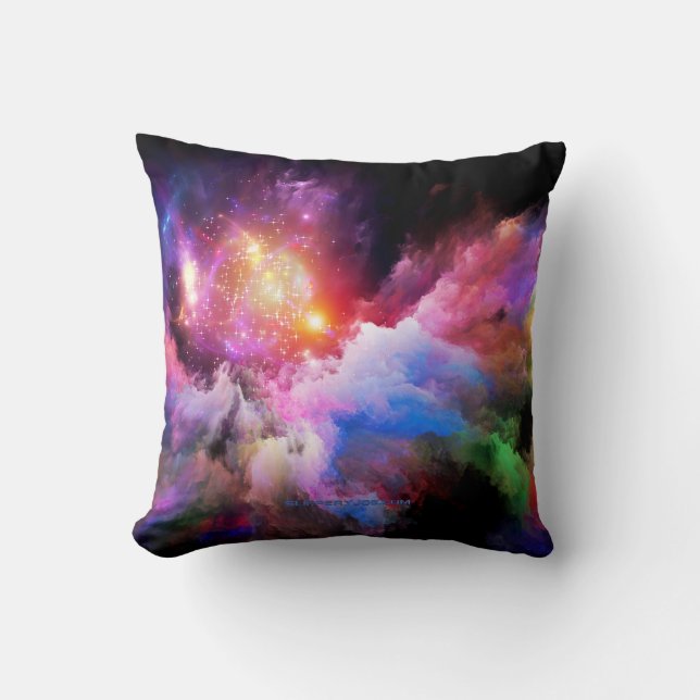Coussin L'oeuvre Cloud de SlipperyJoe abstraite surre vibr (Recto)