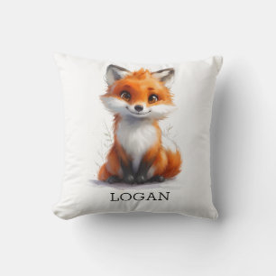 Coussin Logan Fox Cub personnalisé
