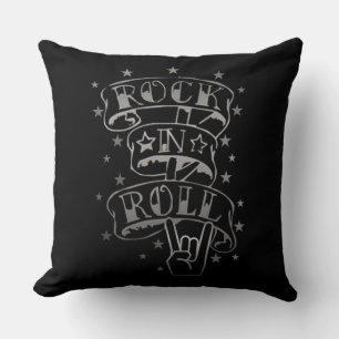 Coussin Logo Black Rock & Roll