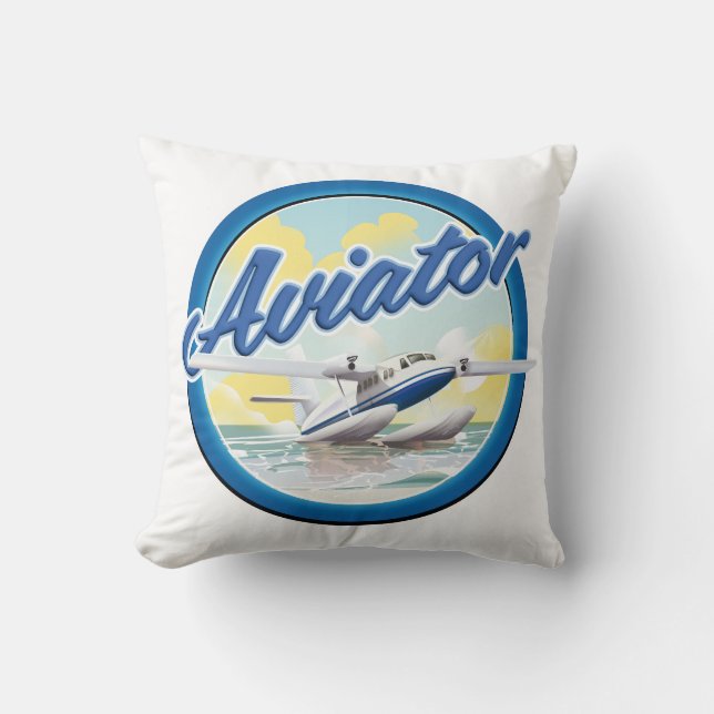 Coussin Logo bleu Avion (Recto)