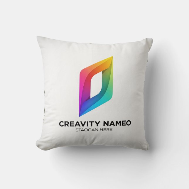 Coussin Logo brillant : Innovation futuriste (Recto)