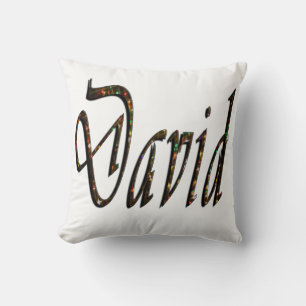 Coussin Logo David Nom,