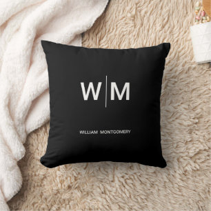 Coussin Logo de code QR noir Entreprise moderne et éléga
