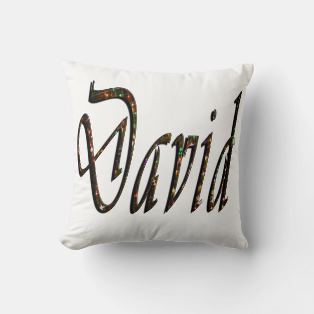 Coussin Logo de David Name, (Recto)