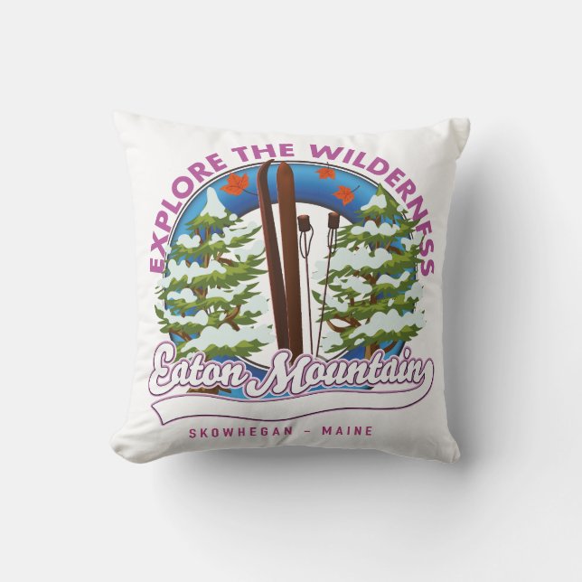 Coussin Logo de Eaton Mountain Skowhegan, Maine (Recto)