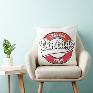 Coussin Logo de Grenade Espagne style vintage