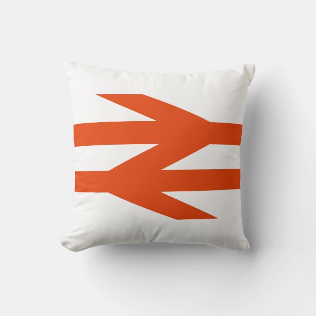 Coussin Logo de la double flèche des chemins de fer britan (Recto)