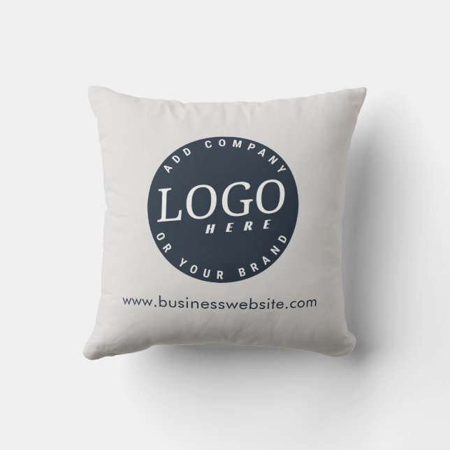 Coussin Logo de la marque et de l'entreprise avec le site  (Verso)