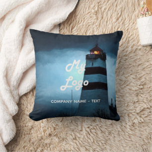 Coussin logo de l'entreprise photo voyage tourisme jeter o