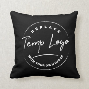 Coussin Logo de marque en noir