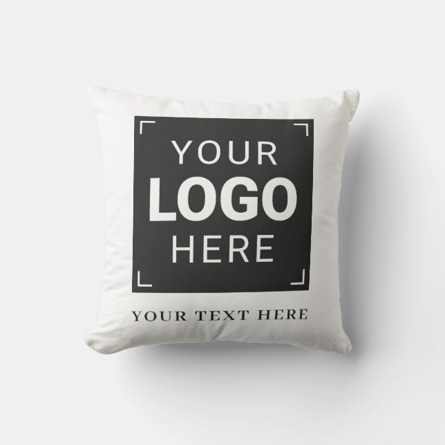 Coussin Logo de société personnalisé (Recto)