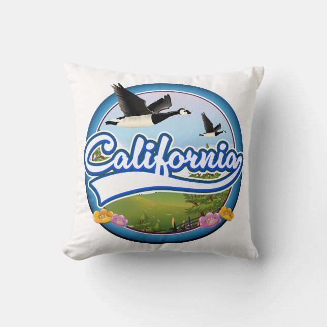Coussin Logo de vacances des oies de Californie (Recto)