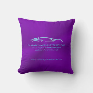 Coussin Logo de voiture de luxe - Ice Blue Sports Car sur