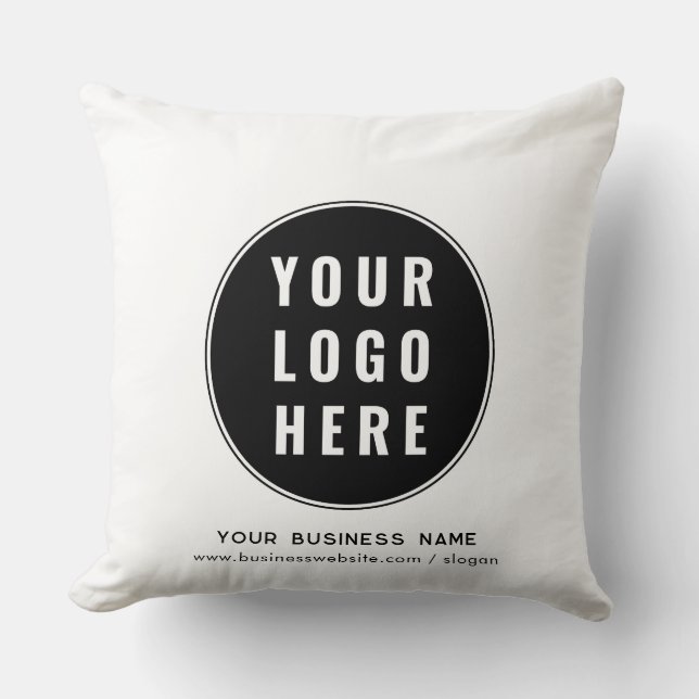 Coussin Logo de votre entreprise et site Web commercial (Recto)