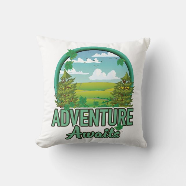 Coussin logo de voyage en Écosse (Recto)