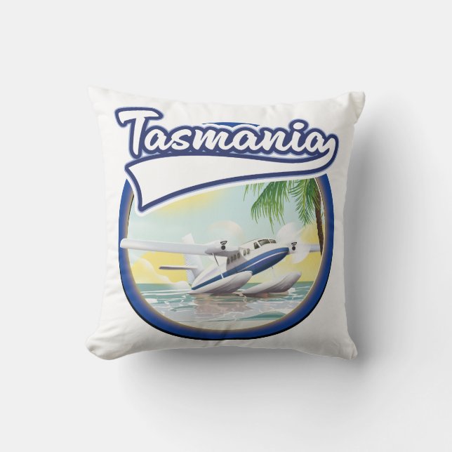 Coussin logo de voyage en Tasmanie (Recto)