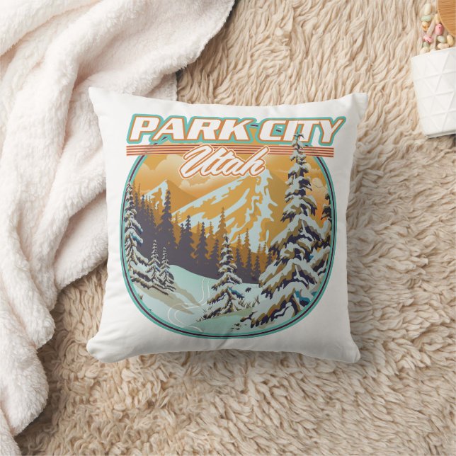 Coussin Logo de voyage Park City Utah (Couverture)