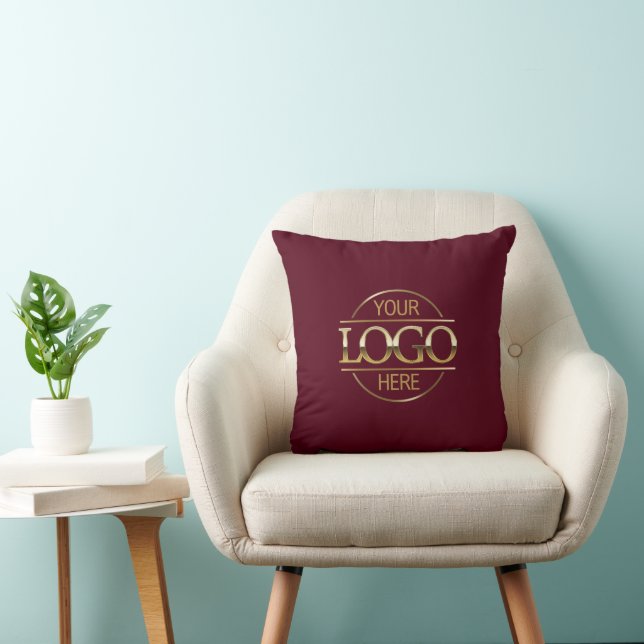 Coussin Logo d'entreprise de marque Burgundy (Chaise)