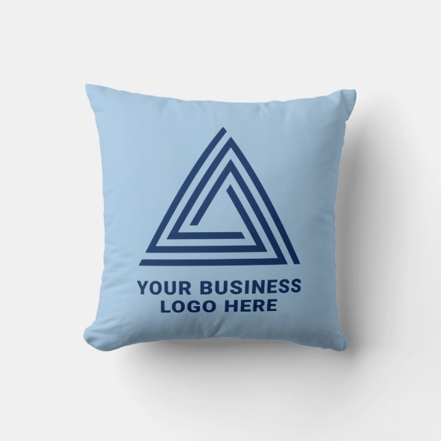 Coussin Logo d'entreprise moderne bleu marine (Recto)