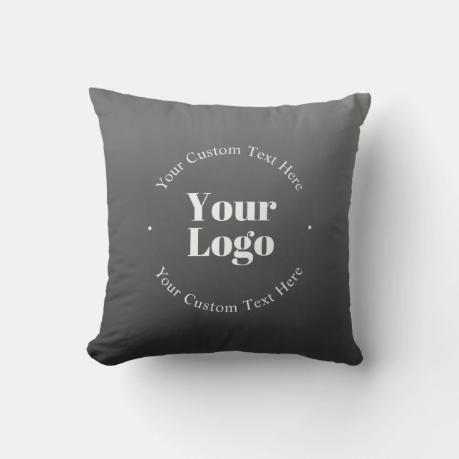 Coussin Logo d'entreprise ou design & texte modifiable (Recto)