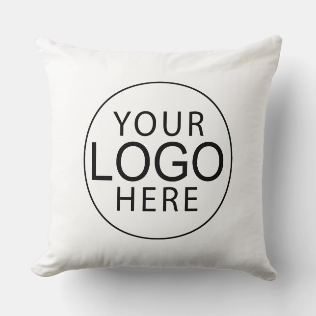Coussin Logo d'entreprise personnalisé moderne (Recto)