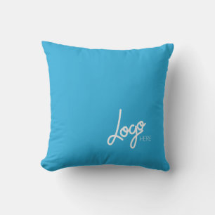 Coussin Logo d'entreprise promotionnel couleur unie bleu