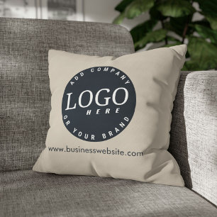 Coussin Logo d'entreprise Slogan et adresse du site Web pe