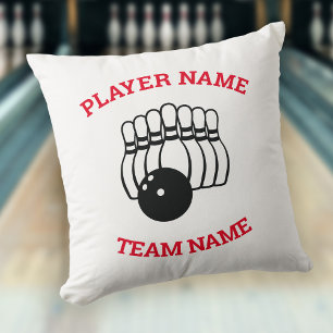 Coussin Logo d'équipe de bowling personnalisé   Décoration
