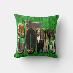 Coussin Logo D'Image De Vaches Fabriqué Avec Des Vaches,