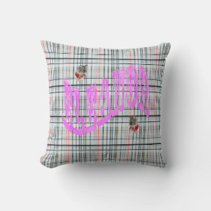 Coussin Logo Du Nom D'Eleanor Sur Tartan,
