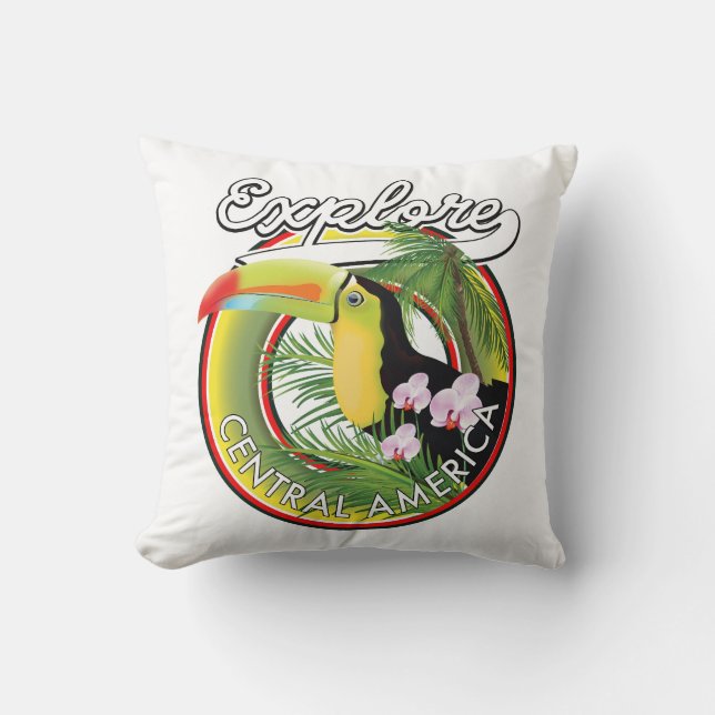 Coussin Logo Explorez l'Amérique centrale. (Recto)