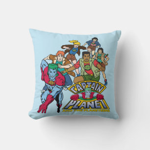 Coussin Logo graphique du Capitaine Planet & the Planeteer