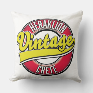 Coussin logo Heraklion Crète Voyage