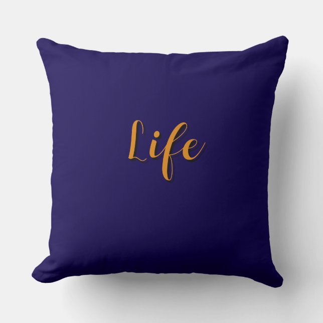 Coussin Logo Life Bleu foncé     (Recto)