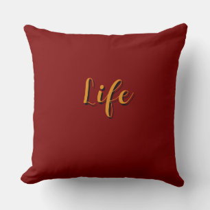 Coussin Logo Life Dk Rouge