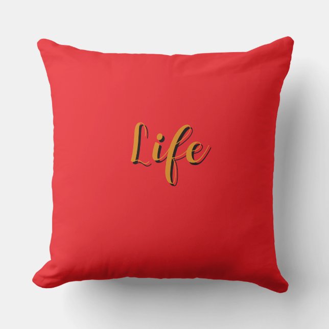 Coussin Logo Life Rouge      (Recto)
