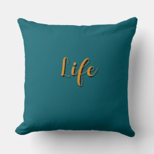 Coussin Logo Life sarcelle