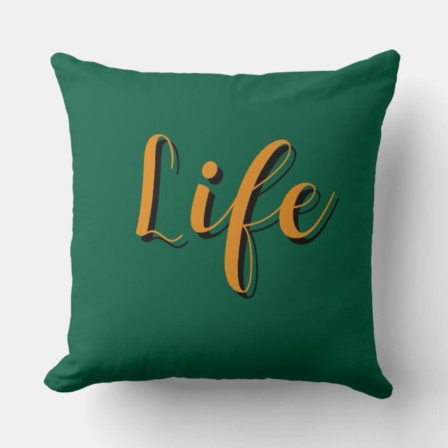 Coussin Logo Life Vert foncé     (Recto)