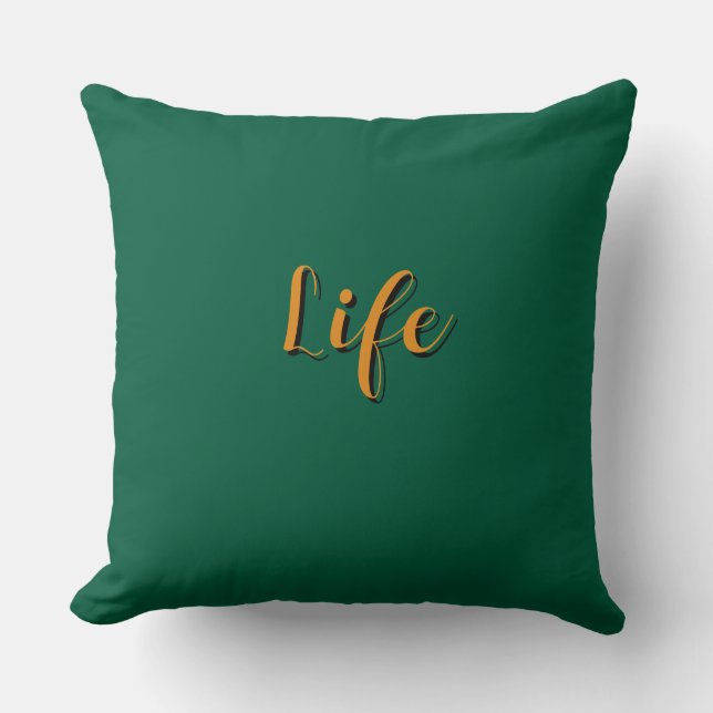 Coussin Logo Life Vert foncé     (Recto)