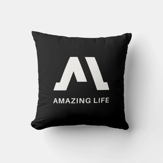 Coussin Logo monochrome A de Vie Incroyable (Recto)