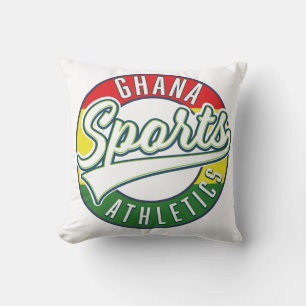 Coussin logo rétro de l'athlétisme des sports du Ghana