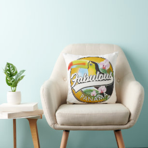 Coussin Logo rétro fabuleux de Panama