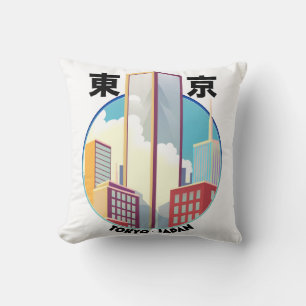 Coussin logo Tokyo Japon paysage urbain