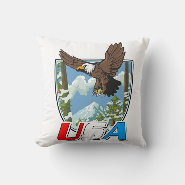 Coussin logo USA Patriot (Recto)