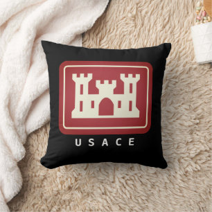 Coussin Logo USACE et texte personnalisé