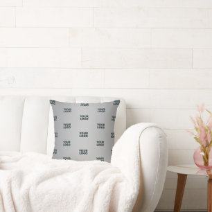 Coussin Logos répétitifs sur un dégradé gris (couleur modi