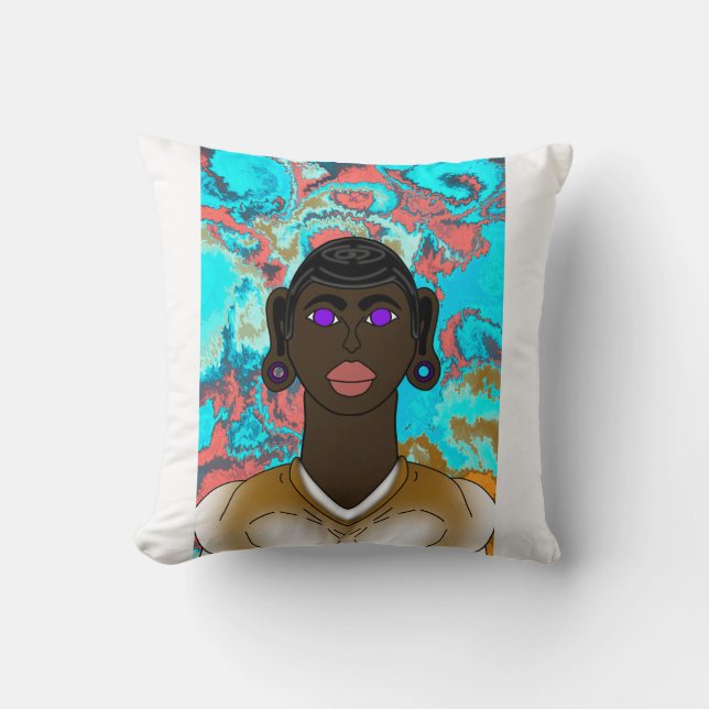 Coussin L'oiseau de l'univers, l'énergie de l'amour (Recto)