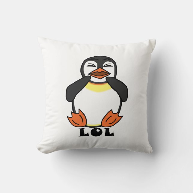 Coussin LOL Pingouin riant (Recto)